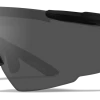 WILEY X SABER ADVANCED SUNGLASSES 3 Lens Pack ~ Smoke Grey- Clear- Light Rust With Matte Black Frame