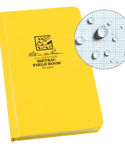 Waterproof Notebooks Rite In The Rain Weatherproof Hard Cover Notebook, 4.75 In. X 7.5 In. Metric Field Pattern