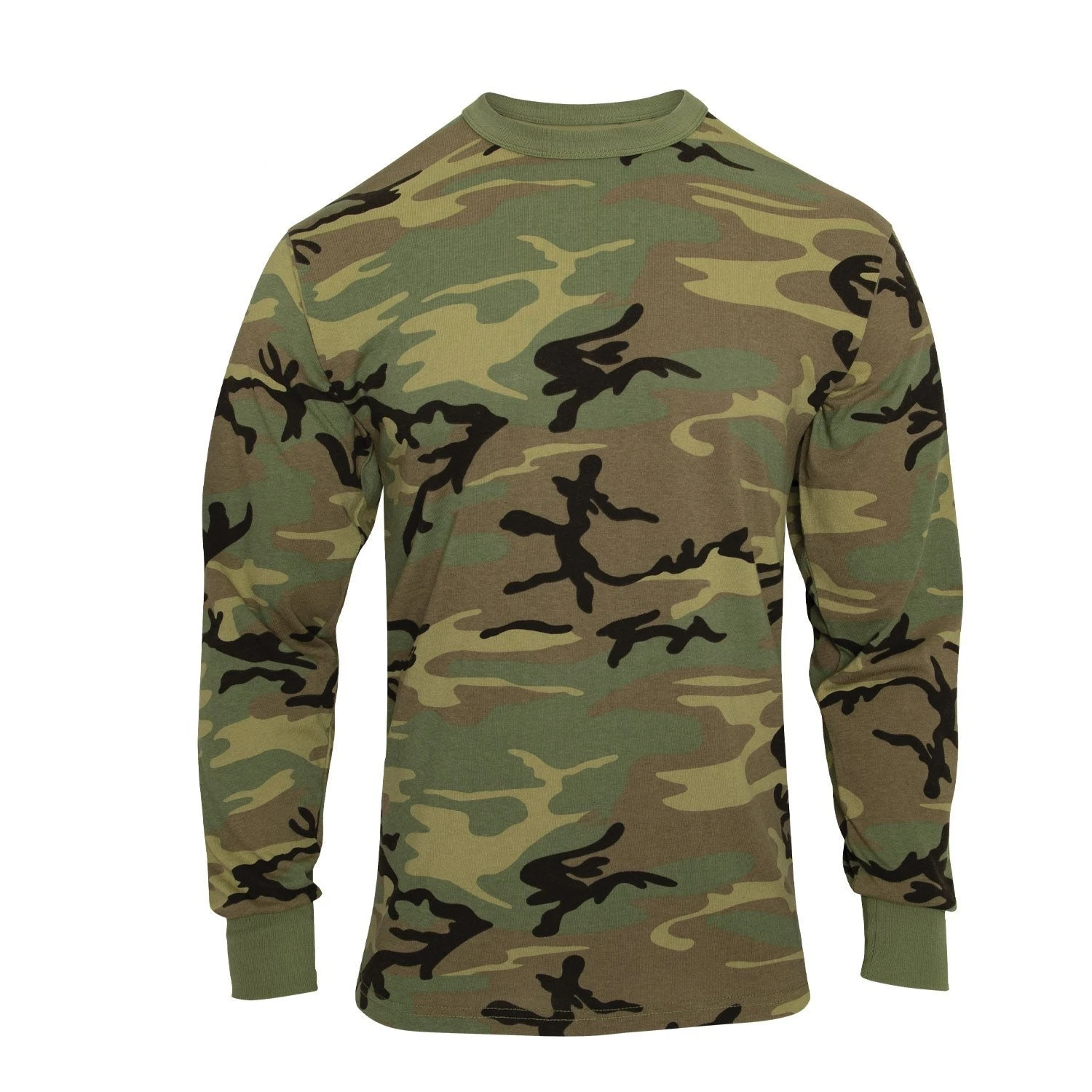 Rothco Long Sleeve Vintage T-Shirt - Woodland Camo 2 Rothco Long Sleeve Vintage T-Shirt - Woodland Camo