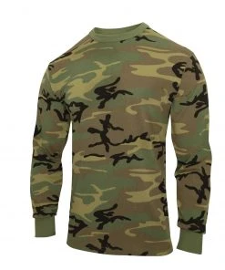 Rothco Long Sleeve Vintage T-Shirt - Woodland Camo 7 Rothco Long Sleeve Vintage T-Shirt - Woodland Camo
