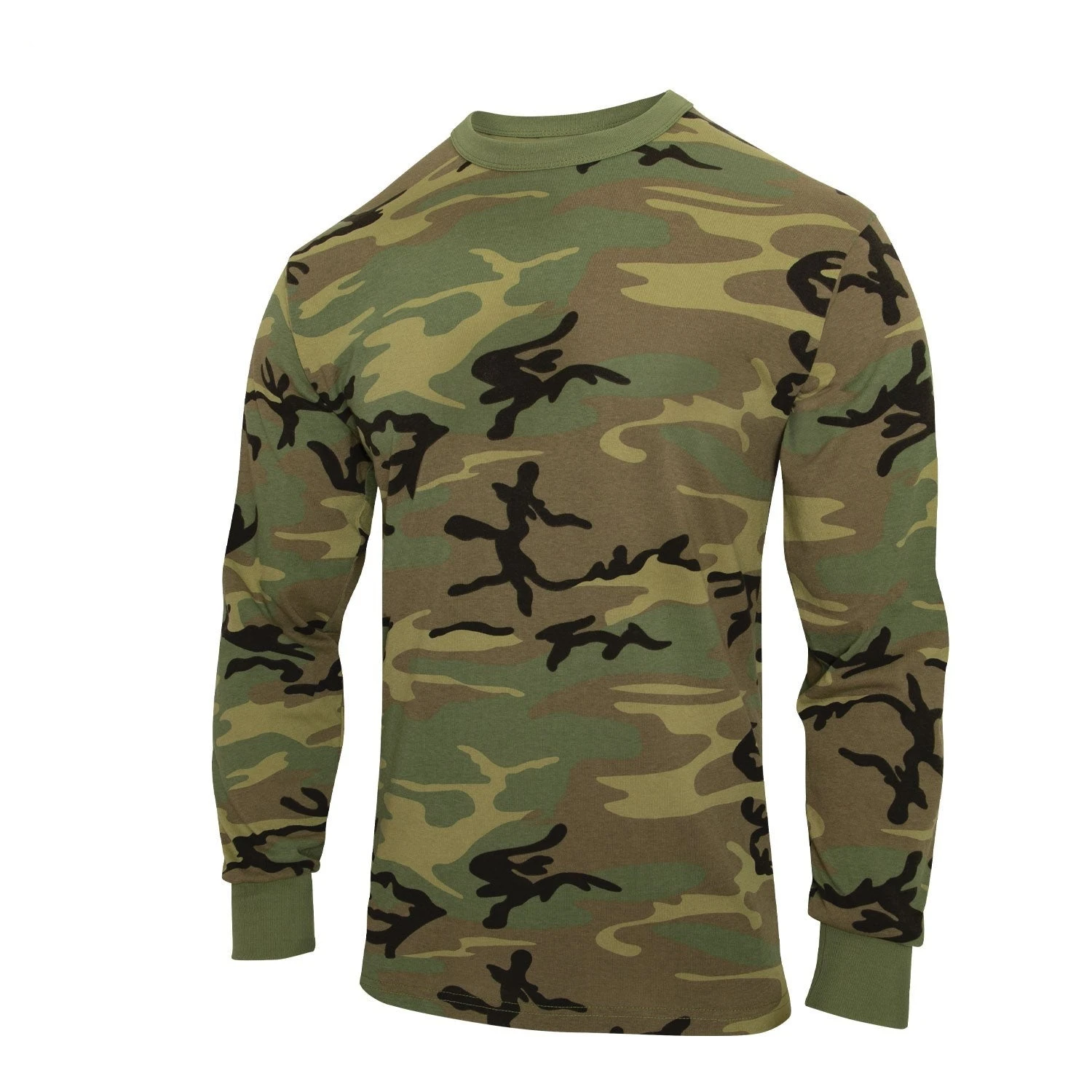 Rothco Long Sleeve Vintage T-Shirt - Woodland Camo 3 Rothco Long Sleeve Vintage T-Shirt - Woodland Camo
