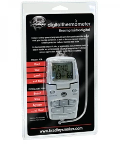 Bradley Smoker Digital Thermometer With Probe, Battery Powered With Magnets Bradley Accessories