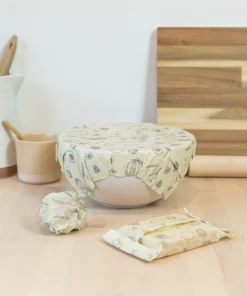 Abeego Reusable Beeswax Food Wraps - Variety Square Pack 5 Abeego Reusable Beeswax Food Wraps - Variety Square Pack