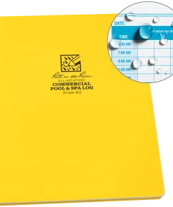Waterproof Notebooks Rite In The Rain Weatherproof Side Spiral Notebook, 8.5 In. X 11 In. Commercial Pool & Spa Maintenance Log