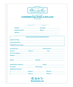 Waterproof Notebooks Rite In The Rain Weatherproof Side Spiral Notebook, 8.5 In. X 11 In. Commercial Pool & Spa Maintenance Log