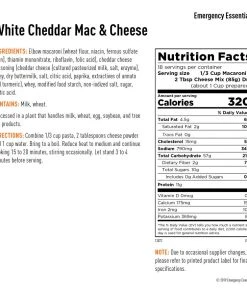 Emergency Essentials White Cheddar Mac & Cheese #10 Can Food & Food Storage 8 Emergency Essentials White Cheddar Mac & Cheese #10 Can Food & Food Storage