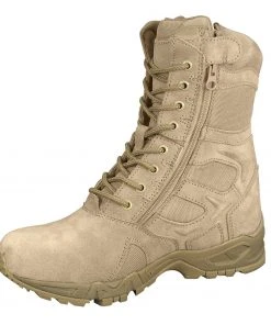 Rothco Forced Entry 8" Deployment Boots With Side Zipper - Tan