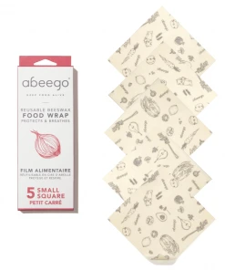 Abeego Reusable Beeswax Food Wraps - Square Food & Food Storage