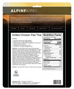AlpineAire Grilled Chicken Pad Thai Backpacking Meals