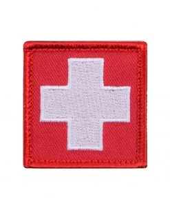 Rothco White Cross Red Morale Patch