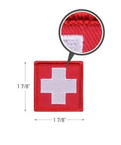 Rothco White Cross Red Morale Patch