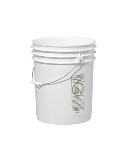 Good2GoCo Food & Food Storage White Food Grade Bucket With Lid - 5 Gallon (3 Pack)