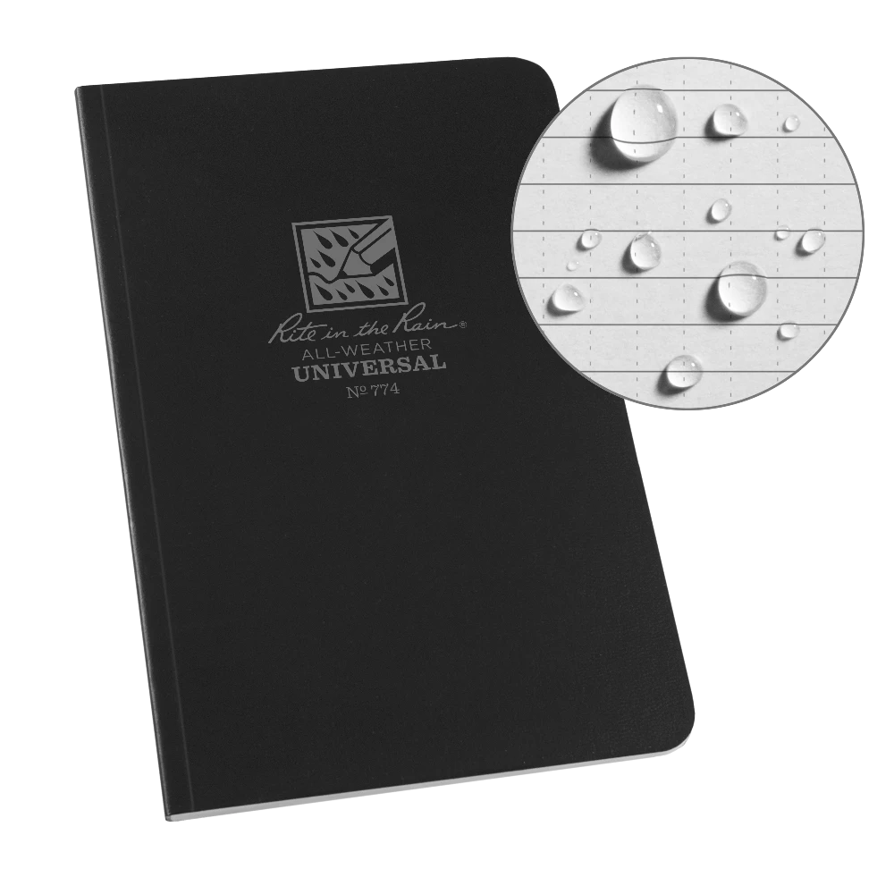 Rite In The Rain Weatherproof Soft Cover Notebook, 4.625 In. X 7.25 In. 3 Rite In The Rain Weatherproof Soft Cover Notebook, 4.625 In. X 7.25 In.