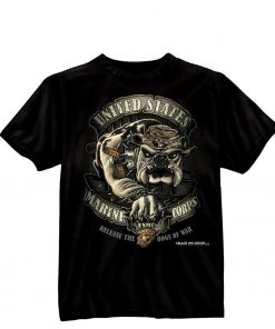 Rothco Black Ink U.S.M.C. Bulldog T-Shirt