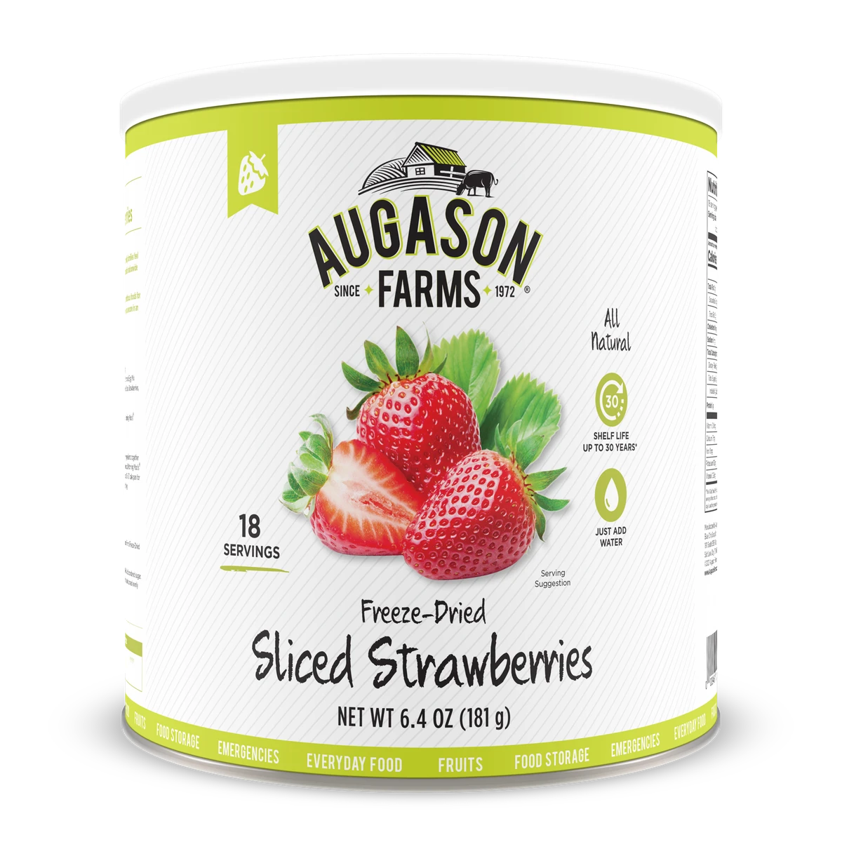 Augason Farms Freeze Dried Sliced Strawberries Food & Food Storage 1 Augason Farms Freeze Dried Sliced Strawberries Food & Food Storage