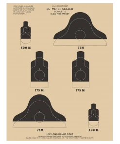 Rite In The Rain Weatherproof 25m Slow Fire Qualification Targets - 10 Pack 5 Rite In The Rain Weatherproof 25m Slow Fire Qualification Targets - 10 Pack