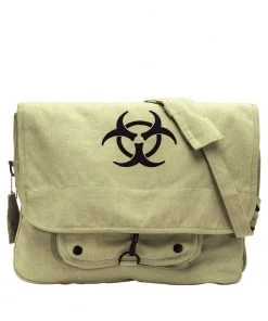 Rothco Vintage Canvas Paratrooper Bag W/Bio-Hazard Symbol