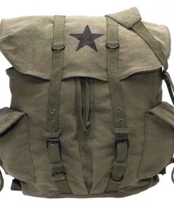 Gear Rothco Vintage Weekender Canvas Backpack With Star