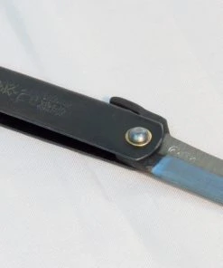 Gear Gyokucho Triple-layered SK Steel HIGO Knife (100mm) - Black Handle