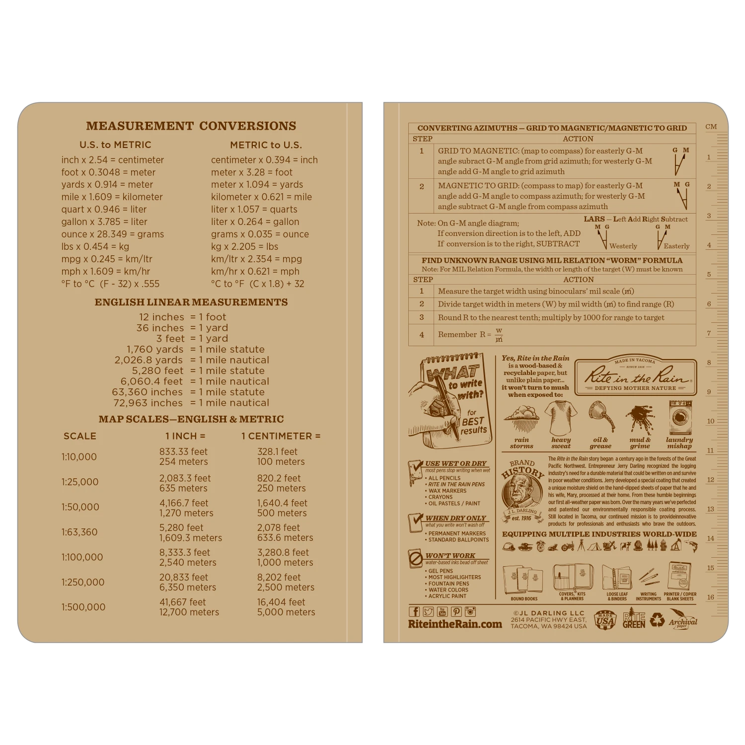 Waterproof Notebooks Rite In The Rain Weatherproof Leader Book, 4.625 In. X 7.25 In. 5 Waterproof Notebooks Rite In The Rain Weatherproof Leader Book, 4.625 In. X 7.25 In.