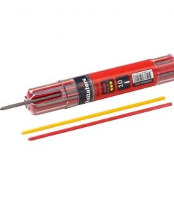 Hultafors Dry Marker Refills—Graphite And Chalk (Red And Yellow)