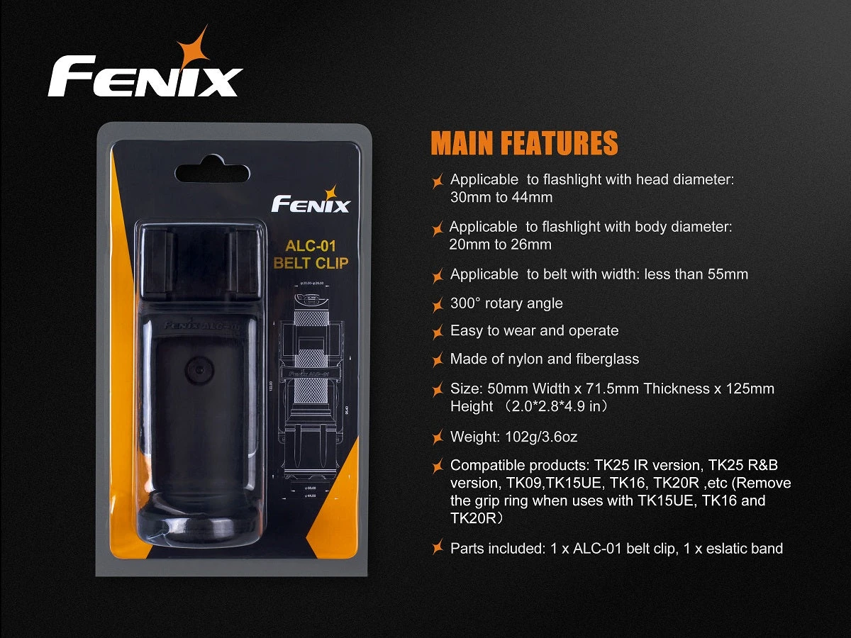 Fenix Lights FENIX ALC-01 BELT CLIP 4 Fenix Lights FENIX ALC-01 BELT CLIP