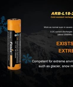 Fenix Lights FENIX ARB-L18 2900L COLD RESISTANT RECHARGEABLE 18650 BATTERY 11 Fenix Lights FENIX ARB-L18 2900L COLD RESISTANT RECHARGEABLE 18650 BATTERY