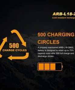 Fenix Lights FENIX ARB-L18 2900L COLD RESISTANT RECHARGEABLE 18650 BATTERY 16 Fenix Lights FENIX ARB-L18 2900L COLD RESISTANT RECHARGEABLE 18650 BATTERY