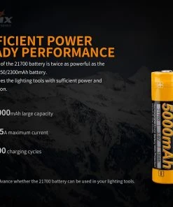 FENIX ARB-L21 5000 21700 LI-ION RECHARGEABLE BATTERY Fenix Lights