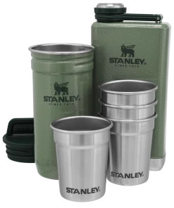 STANLEY ADVENTURE PRE-PARTY SHOT GLASS + FLASK SET Insulated Bottles & Tumblers