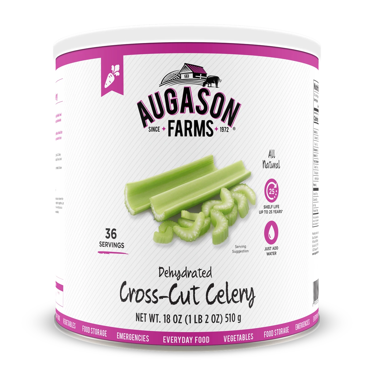 Augason Farms Dehydrated Cross Cut Celery Food & Food Storage 1 Augason Farms Dehydrated Cross Cut Celery Food & Food Storage