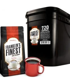 Franklin's Finest Survival Coffee (720 Servings, 1 Bucket) Food & Food Storage