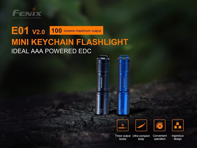 Fenix E01 V2.0 100 Lumens AAA Flashlight Flashlights 4 Fenix E01 V2.0 100 Lumens AAA Flashlight Flashlights