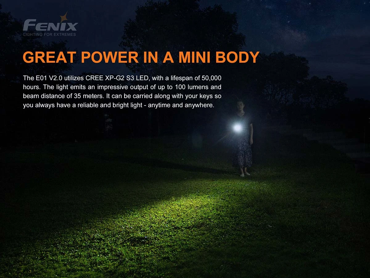 Fenix E01 V2.0 100 Lumens AAA Flashlight Flashlights 5 Fenix E01 V2.0 100 Lumens AAA Flashlight Flashlights