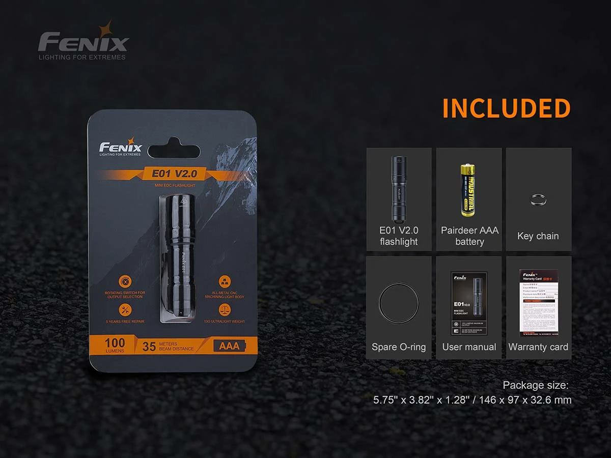 Fenix E01 V2.0 100 Lumens AAA Flashlight Flashlights 16 Fenix E01 V2.0 100 Lumens AAA Flashlight Flashlights
