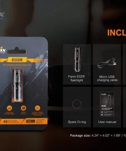 Fenix E02R Rechargeable 200 Lumen Keychain Light