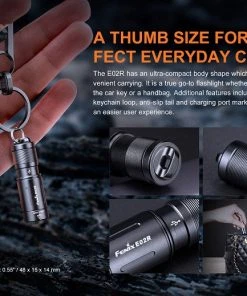 Fenix E02R Rechargeable 200 Lumen Keychain Light