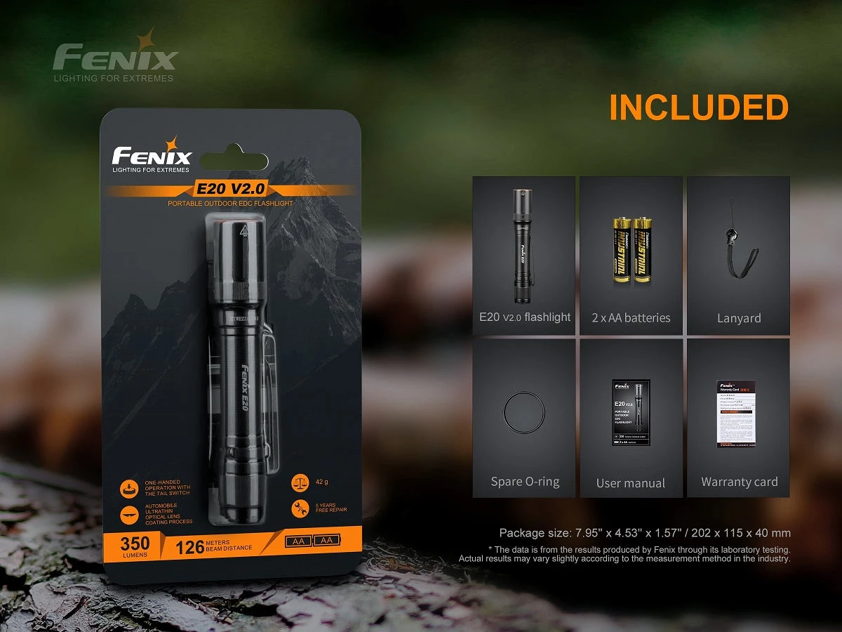 Flashlights FENIX E20 V2.0 350 LUMENS EDC FLASHLIGHT 3 Flashlights FENIX E20 V2.0 350 LUMENS EDC FLASHLIGHT