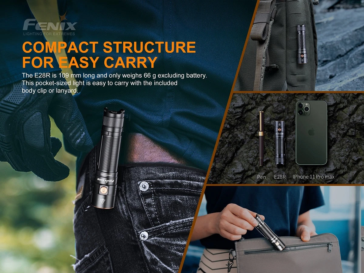 Flashlights FENIX E28R 1500 LUMENS RECHARGEABLE FLASHLIGHT 10 Flashlights FENIX E28R 1500 LUMENS RECHARGEABLE FLASHLIGHT