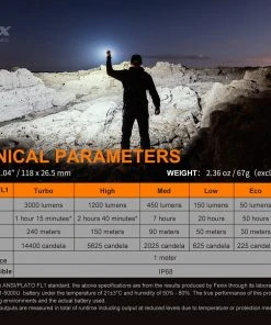 Flashlights FENIX E35 V3.0 3000 LUMENS RECHARGEABLE FLASHLIGHT