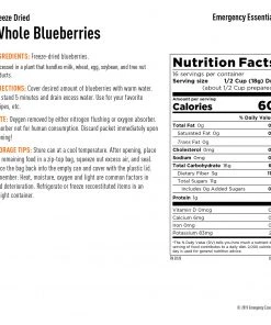 Food & Food Storage Emergency Essentials Freeze-Dried Whole Blueberries Large Can