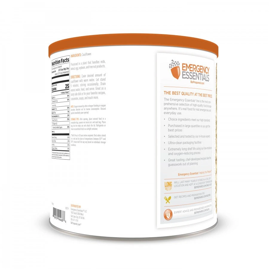 Emergency Essentials Freeze Dried Cauliflower 2 Emergency Essentials Freeze Dried Cauliflower