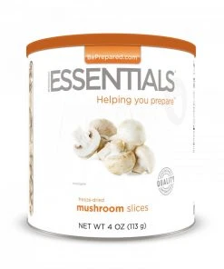 Emergency Essentials Freeze Dried Mushroom Slices - Large Can Food & Food Storage