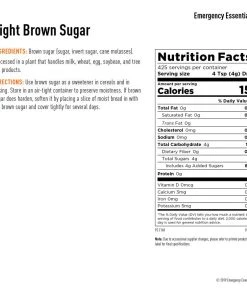 Emergency Essentials Light Brown Sugar Large Can Food & Food Storage