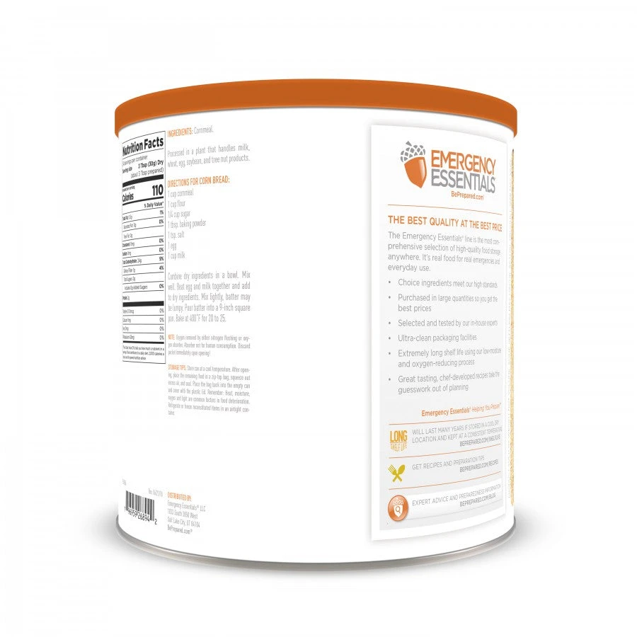 Emergency Essentials Yellow Cornmeal - Large Can 2 Emergency Essentials Yellow Cornmeal - Large Can