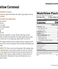 Emergency Essentials Yellow Cornmeal - Large Can 7 Emergency Essentials Yellow Cornmeal - Large Can