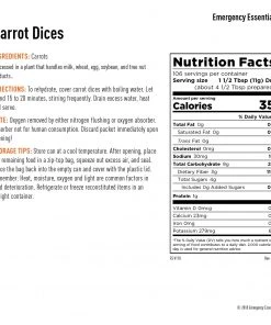 Emergency Essentials Carrot Dices Large Can Food & Food Storage