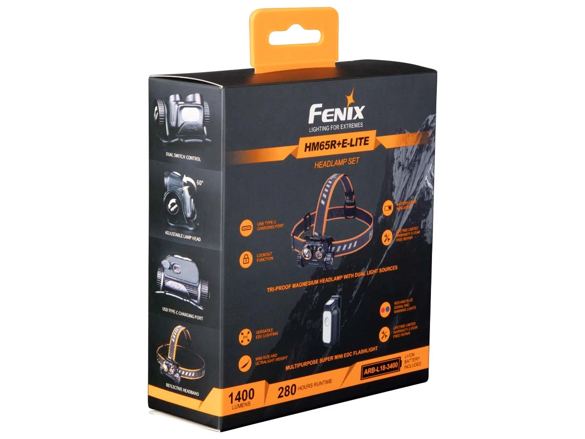 Fenix HM65R Rechargeable Headlamp + E-Lite Combo Headlamps 11 Fenix HM65R Rechargeable Headlamp + E-Lite Combo Headlamps