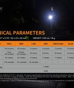 Fenix E-Lite 150 Lumens Multipurpose Mini Flashlight