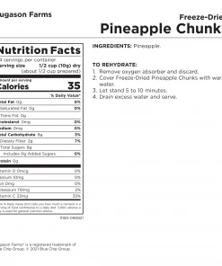 Augason Farms Freeze Dried Pineapple Chunks Food & Food Storage
